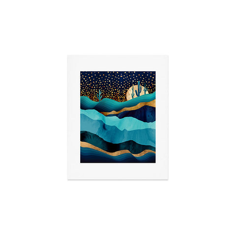 SpaceFrogDesigns Indigo Desert Night Art Print