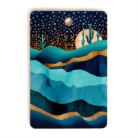 SpaceFrogDesigns Indigo Desert Night Cutting Board Rectangle