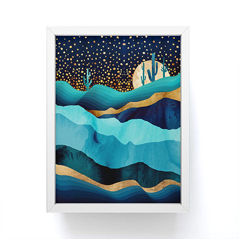 SpaceFrogDesigns Indigo Desert Night Framed Mini Art Print