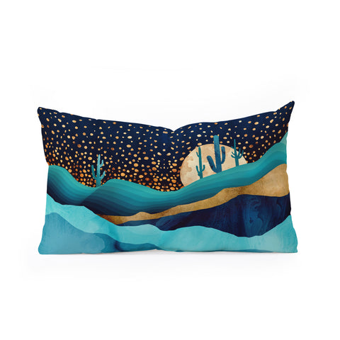 SpaceFrogDesigns Indigo Desert Night Oblong Throw Pillow