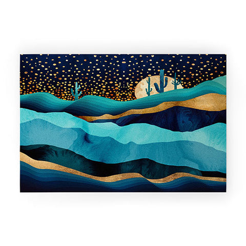 SpaceFrogDesigns Indigo Desert Night Welcome Mat
