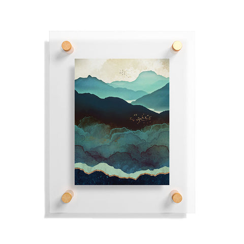 SpaceFrogDesigns Indigo Mountains Floating Acrylic Print