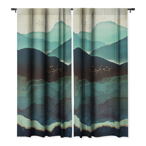 SpaceFrogDesigns Indigo Mountains Blackout Non Repeat