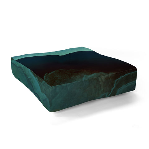 SpaceFrogDesigns Indigo Mountains Floor Pillow Square