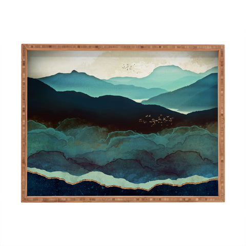 SpaceFrogDesigns Indigo Mountains Rectangular Tray