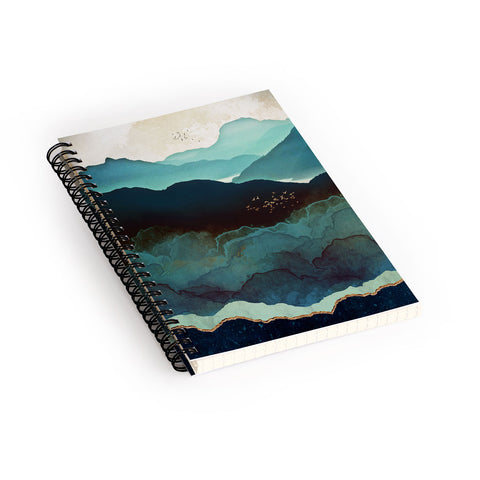 SpaceFrogDesigns Indigo Mountains Spiral Notebook
