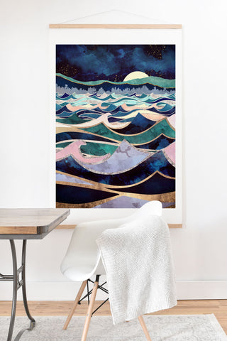 SpaceFrogDesigns Moonlit Ocean Art Print And Hanger