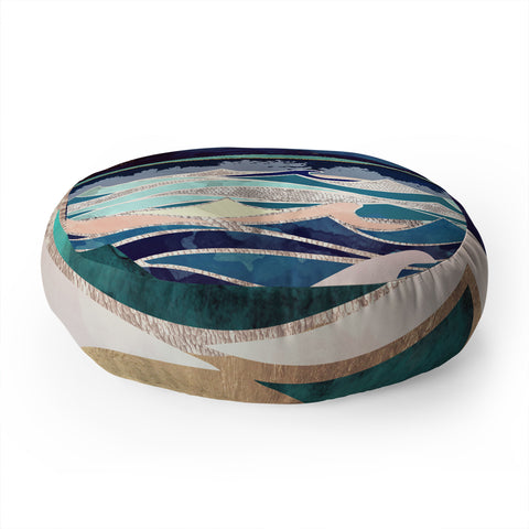 SpaceFrogDesigns Moonlit Ocean Floor Pillow Round