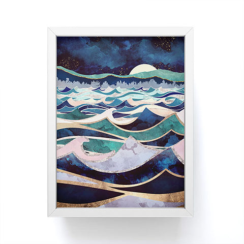 SpaceFrogDesigns Moonlit Ocean Framed Mini Art Print