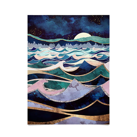 SpaceFrogDesigns Moonlit Ocean Poster