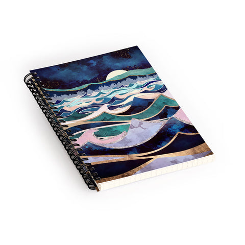 SpaceFrogDesigns Moonlit Ocean Spiral Notebook