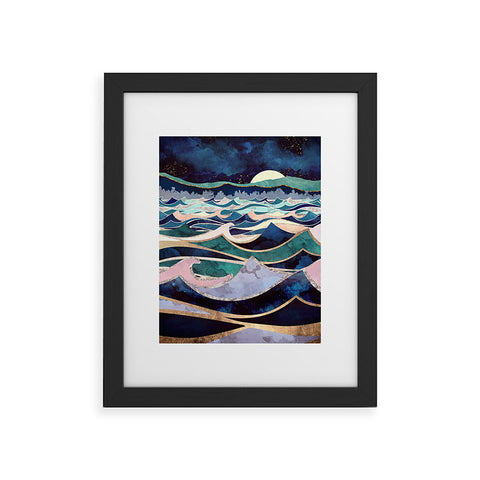 SpaceFrogDesigns Moonlit Ocean Framed Art Print