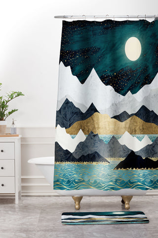 SpaceFrogDesigns Ocean Stars Shower Curtain And Mat