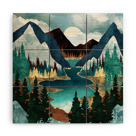 SpaceFrogDesigns River Vista Wood Wall Mural