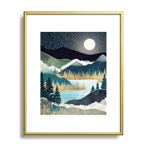 SpaceFrogDesigns Star Lake Metal Framed Art Print
