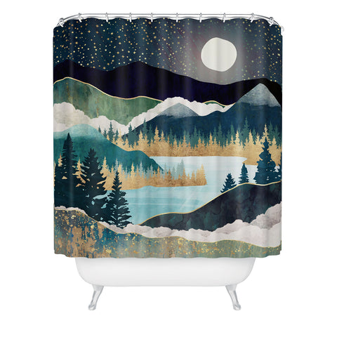 SpaceFrogDesigns Star Lake Shower Curtain