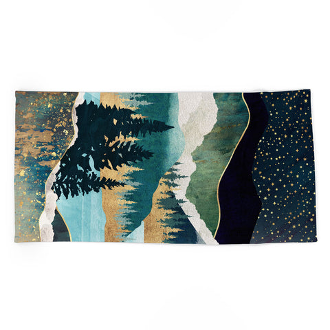 SpaceFrogDesigns Star Lake Beach Towel