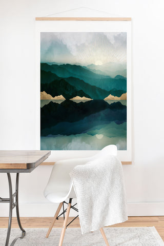 SpaceFrogDesigns Waters Edge Reflection Art Print And Hanger
