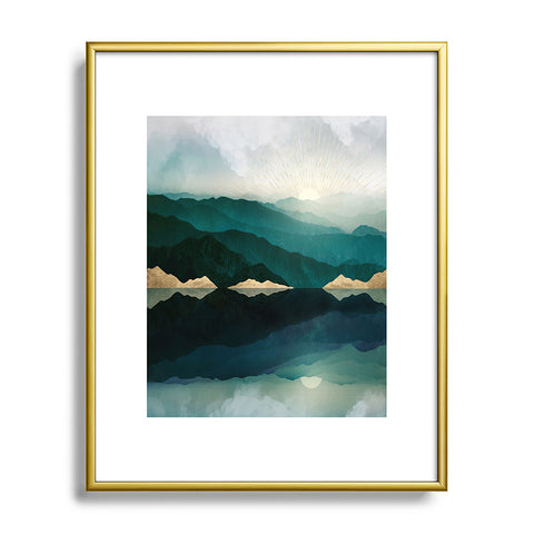 SpaceFrogDesigns Waters Edge Reflection Metal Framed Art Print