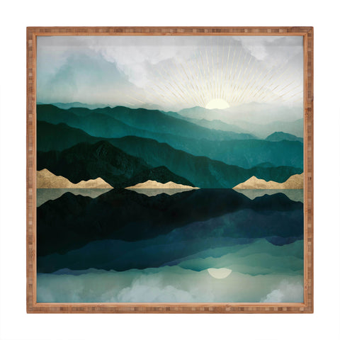 SpaceFrogDesigns Waters Edge Reflection Square Tray