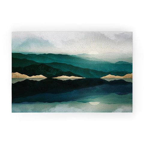 SpaceFrogDesigns Waters Edge Reflection Welcome Mat