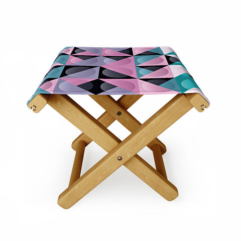 Spires Glass Grid Folding Stool