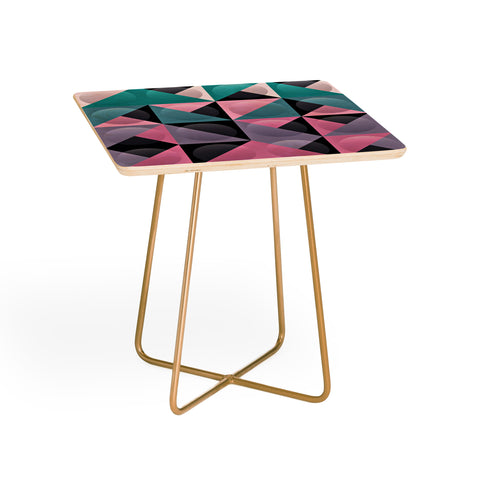 Spires Glass Grid Side Table