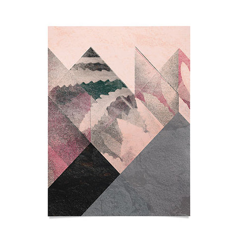 Spires Processed Floral and Granite Poster