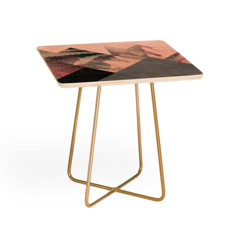 Spires Processed Floral and Granite Side Table