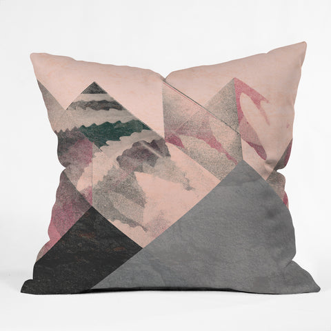 Spires Processed Floral and Granite Outdoor Throw Pillow