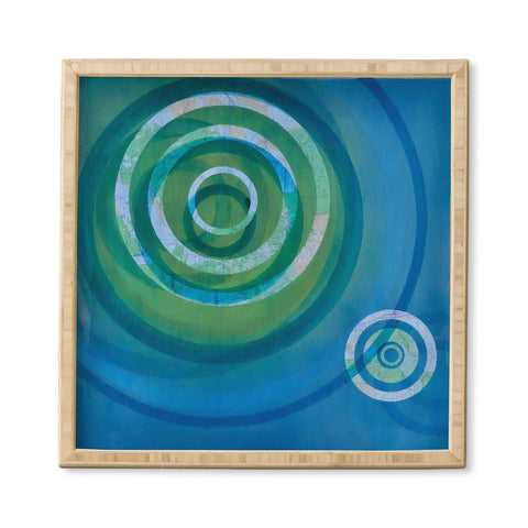Stacey Schultz Circle Maps Blue Green Framed Wall Art