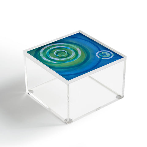 Stacey Schultz Circle Maps Blue Green Acrylic Box