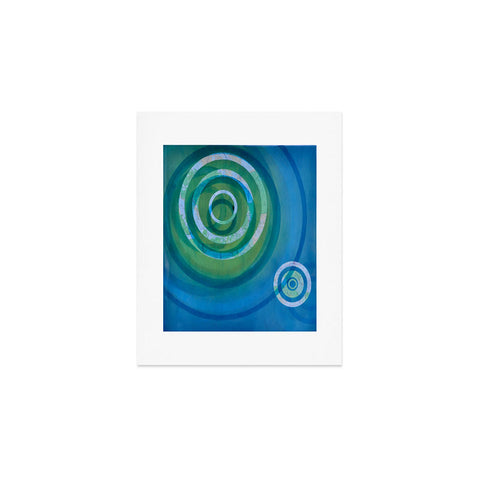 Stacey Schultz Circle Maps Blue Green Art Print