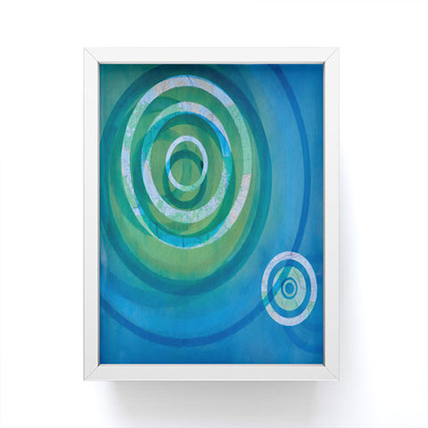 Stacey Schultz Circle Maps Blue Green Framed Mini Art Print