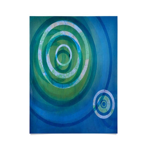 Stacey Schultz Circle Maps Blue Green Poster