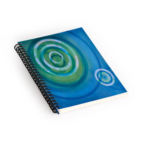 Stacey Schultz Circle Maps Blue Green Spiral Notebook