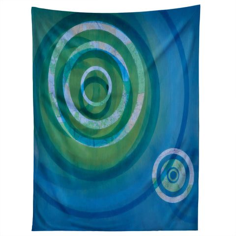 Stacey Schultz Circle Maps Blue Green Tapestry