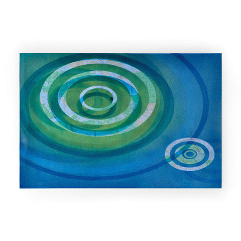 Stacey Schultz Circle Maps Blue Green Welcome Mat