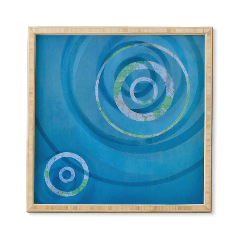 Stacey Schultz Circle Maps Blue Navy Framed Wall Art