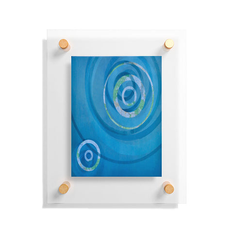 Stacey Schultz Circle Maps Blue Navy Floating Acrylic Print