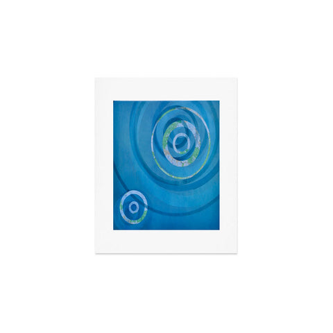Stacey Schultz Circle Maps Blue Navy Art Print