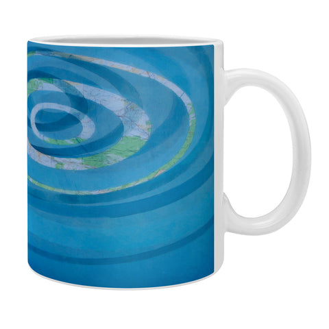 Stacey Schultz Circle Maps Blue Navy Coffee Mug