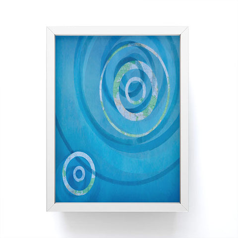 Stacey Schultz Circle Maps Blue Navy Framed Mini Art Print