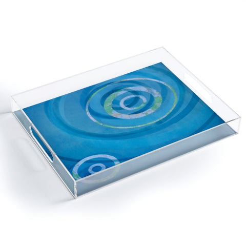 Stacey Schultz Circle Maps Blue Navy Acrylic Tray