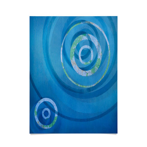 Stacey Schultz Circle Maps Blue Navy Poster