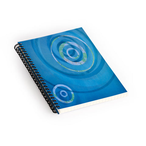 Stacey Schultz Circle Maps Blue Navy Spiral Notebook