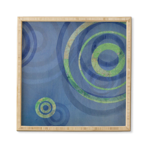 Stacey Schultz Circle Maps Royal Blue 1 Framed Wall Art