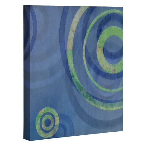 Stacey Schultz Circle Maps Royal Blue 1 Art Canvas