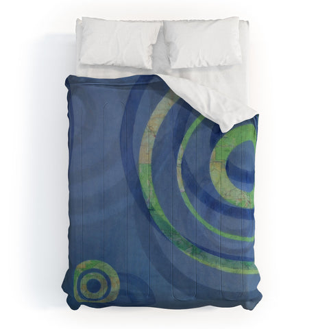 Stacey Schultz Circle Maps Royal Blue 1 Comforter