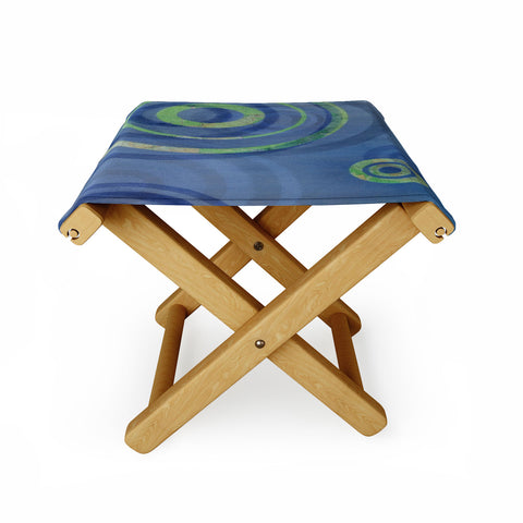 Stacey Schultz Circle Maps Royal Blue 1 Folding Stool